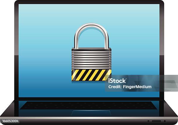 Computer Security Stock Illustration - Download Image Now - Closed, Laptop, Communication