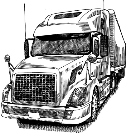 Ilustración de Camión De y más Vectores Libres de Derechos de Blanco -  Color - Blanco - Color, Blanco y negro, Camión de las mudanzas - iStock