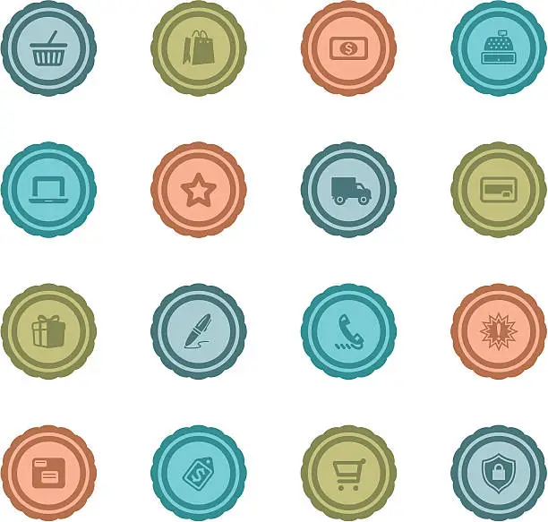 Vector illustration of Retro Shopping Badges