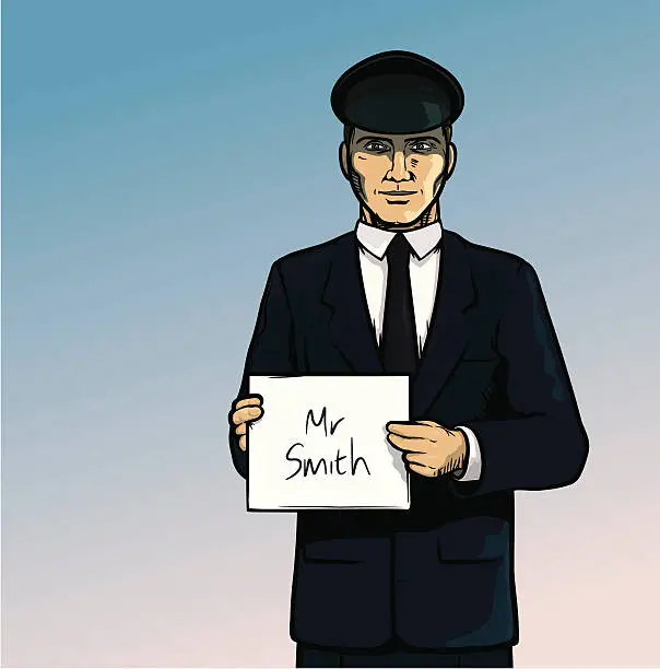 Vector illustration of Chauffeur name