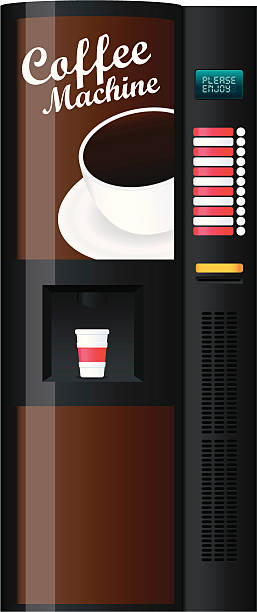 кофе торговый автомат - vending machine coffee selling coffee maker stock illustrations
