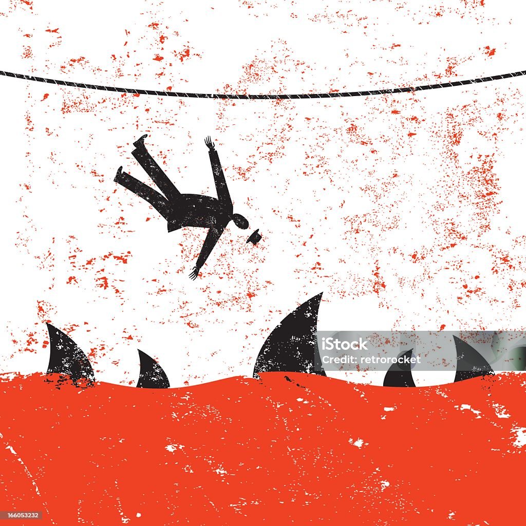 Falling Through Rope Abstract Painting Of A Fall Off A Tight Rope Stock Illustration ...