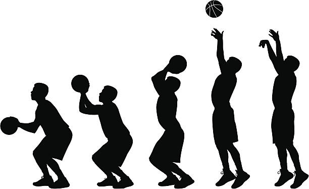 Men's Basketball Sequence vector art illustration