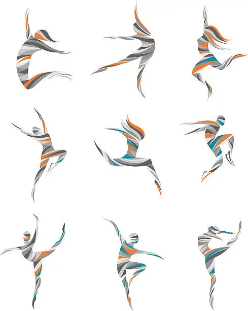 Vector illustration of dancers