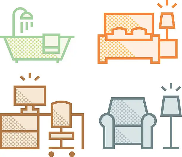 Vector illustration of Furniture icons – interior