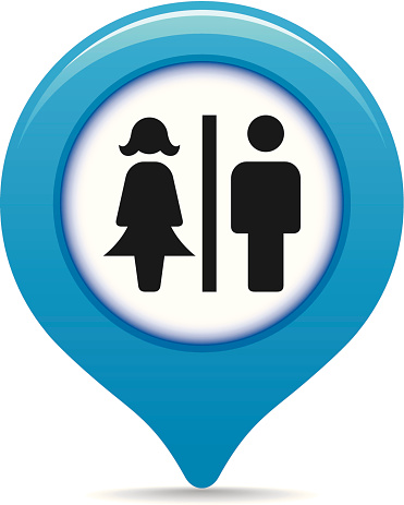 Restroom Map Key Sign Public Restroom Map Pointer Stock Illustration - Download Image Now ...