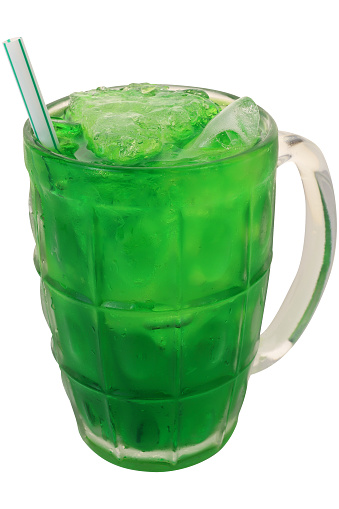 Traditional thai style iced green soda
