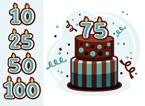 юбилейный торт - business number 25 anniversary individuality stock illustrations