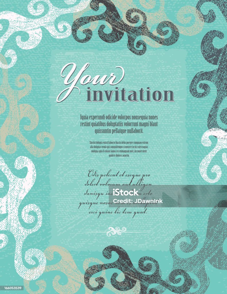 Texturizado convite ou convidar modelo - Royalty-free Elegância arte vetorial