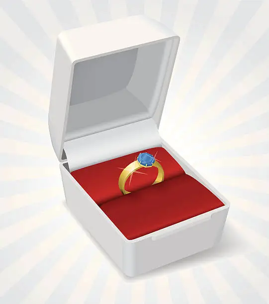 Vector illustration of Ring in a Box