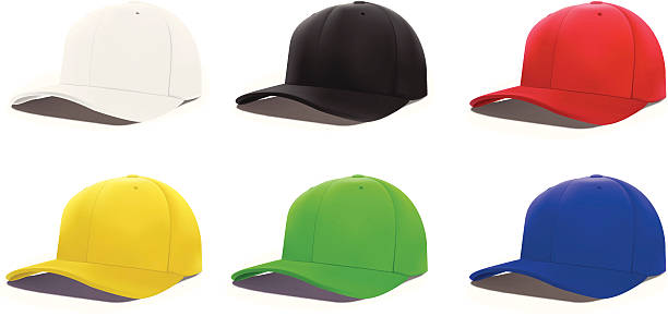 ilustrações de stock, clip art, desenhos animados e ícones de cap-ilustração vetorial - cap template hat clothing