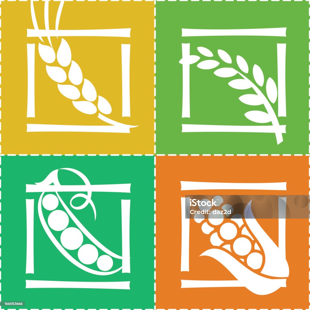 CONJUNTO DE ICONOS DE CEREALES - arte vectorial de Agricultura libre de derechos