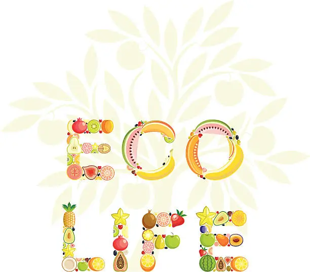 Vector illustration of Eco life