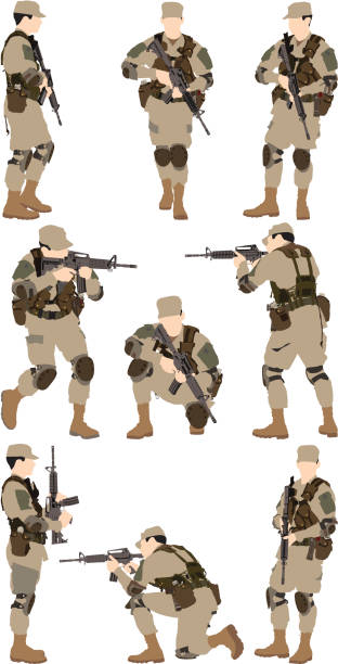 Army man with a rifle Army man with a riflehttp://www.twodozendesign.info/i/1.png clip art of a squat stock illustrations