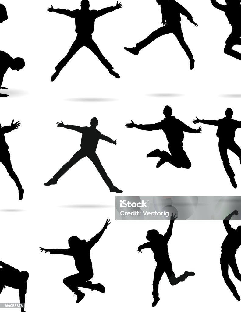 Jumping Silhouette Jumping Silhouette. In Silhouette stock vector