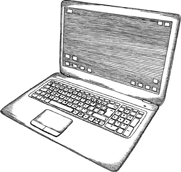 Vector illustration of Laptop