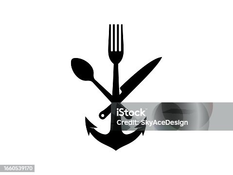 istock Anchor with spoon and fork and knife 1660539170