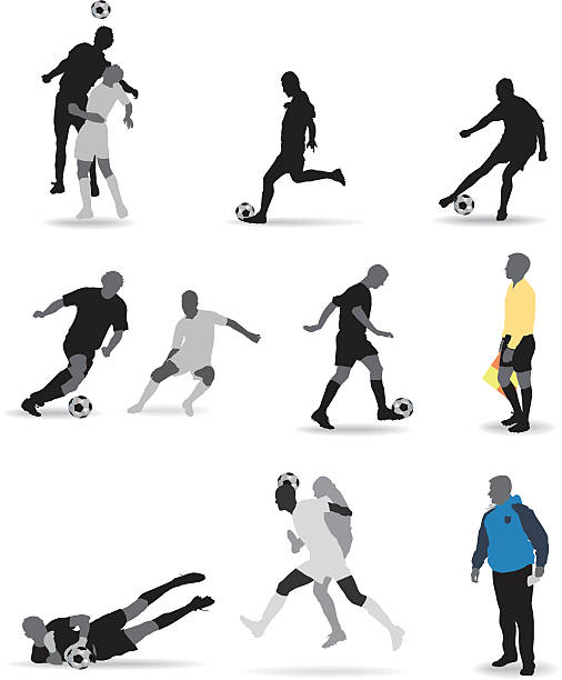piłka nożna - soccer soccer player goalie playing stock illustrations