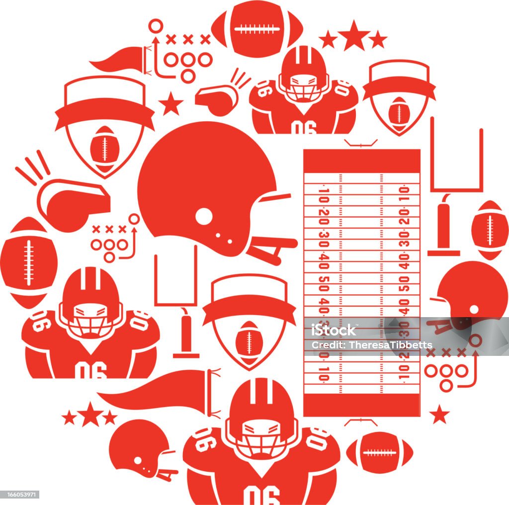 American Football Icon set A set of American football themed icons. Click below for more sports and leisure images. American Football - Ball stock vector