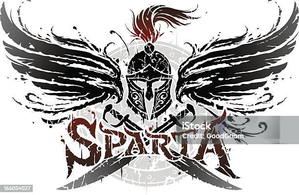 Ilustración de Sparta Emblema y más Vectores Libres de Derechos de Esparta - Grecia - Esparta - Grecia, Casco - Herramientas profesionales, Romano