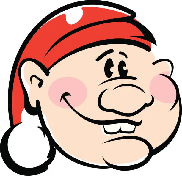 Vector illustration of smiling dwarf vector