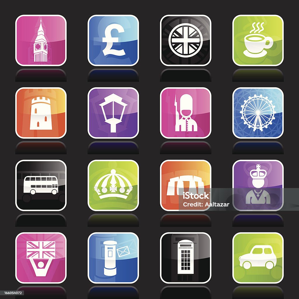 Ubergloss Icons-England - Lizenzfrei Auto Vektorgrafik