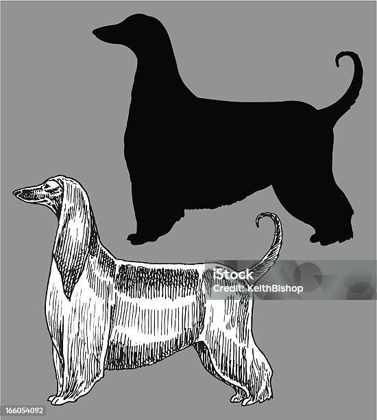 Ilustración de Houndperro Afgano Nacionales Para Mascotas y más Vectores Libres de Derechos de Perro afgano - Perro afgano, Animal, Animal doméstico