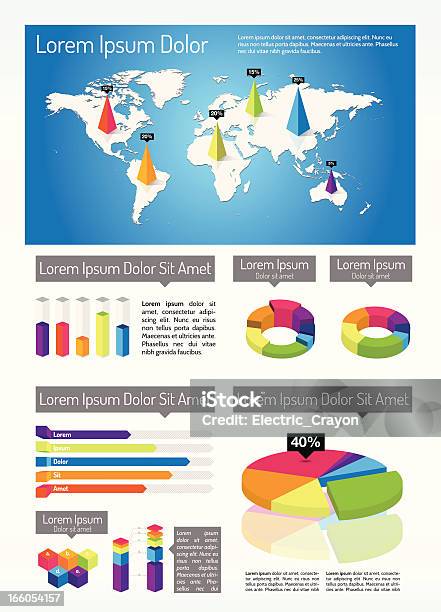 Isometric Infographic Design - Stockowe grafiki wektorowe i więcej obrazów Mapa świata - Mapa świata, Grafika informacyjna, Biznes