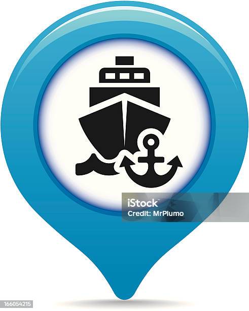 Harbour Mappa Puntatore - Immagini vettoriali stock e altre immagini di Darsena - Darsena, Icona, Porto marittimo