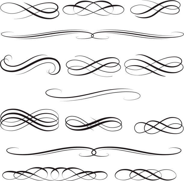 symmetrie design-elemente - kalligraphieren stock-grafiken, -clipart, -cartoons und -symbole