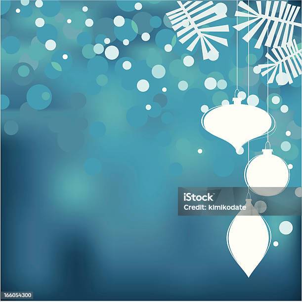 Decorazioni Di Natale Blu - Immagini vettoriali stock e altre immagini di Abete - Abete, Albero, Albero di natale