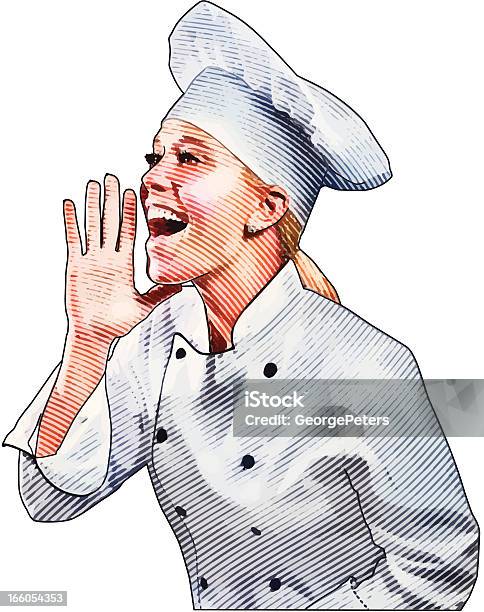 Vetores de Chefe Gritando e mais imagens de Berrar - Berrar, Chef de cozinha, Mulheres