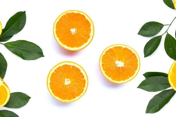 istock High vitamin C, Juicy and sweet. Fresh orange fruit on white. 1660543564
