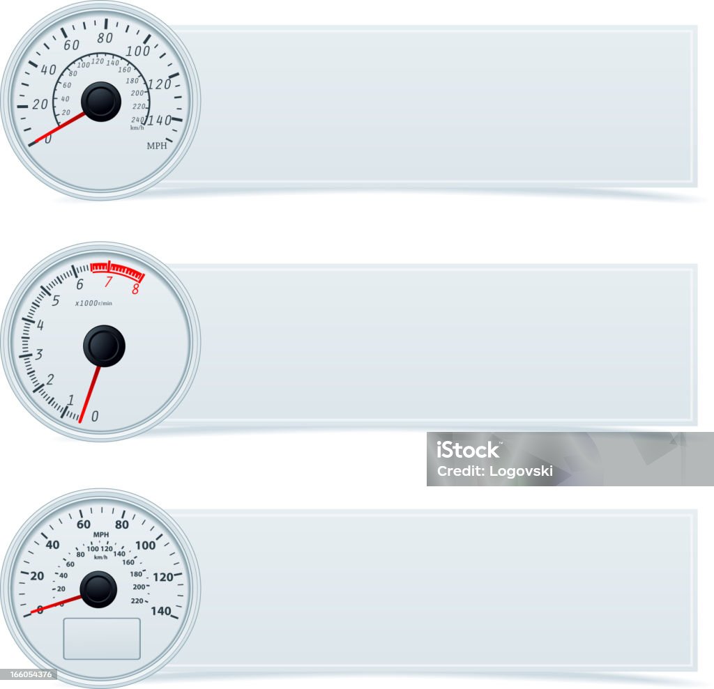 Compteur de vitesse Banenrs - clipart vectoriel de Compteur de vitesse libre de droits