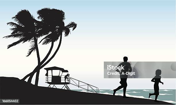 Wind Blown Stock Illustration - Download Image Now - Palm Tree, Wind, Lifeguard