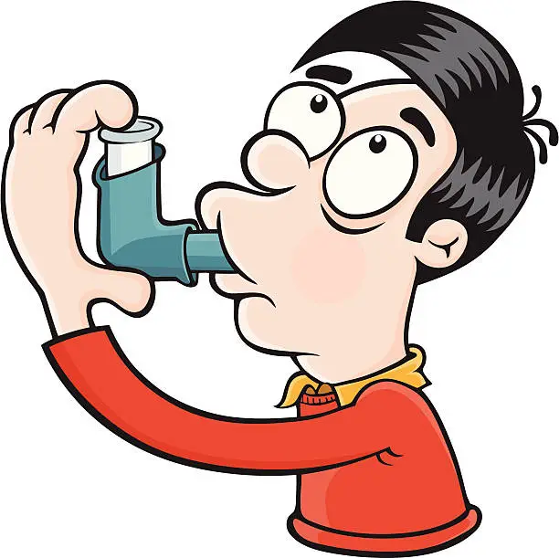 Vector illustration of Asthmatic