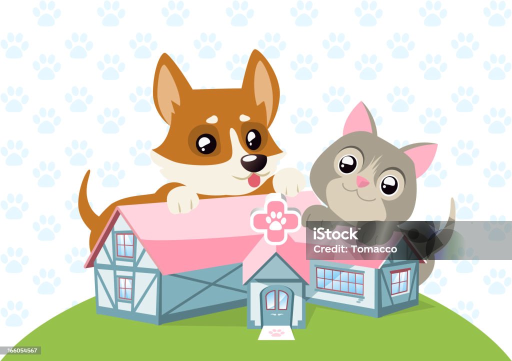 Animal Care felice cane e gatto - arte vettoriale royalty-free di Accessorio per animali