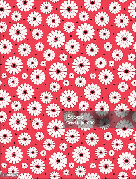 Vetores de Flores Sem Costura Padrão De Repetição Simples Polka e mais imagens de Estampa Floral