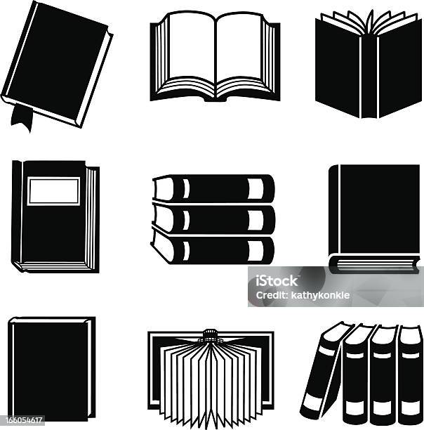 Book Icons Stock Illustration - Download Image Now - Book, In Silhouette, Icon Symbol