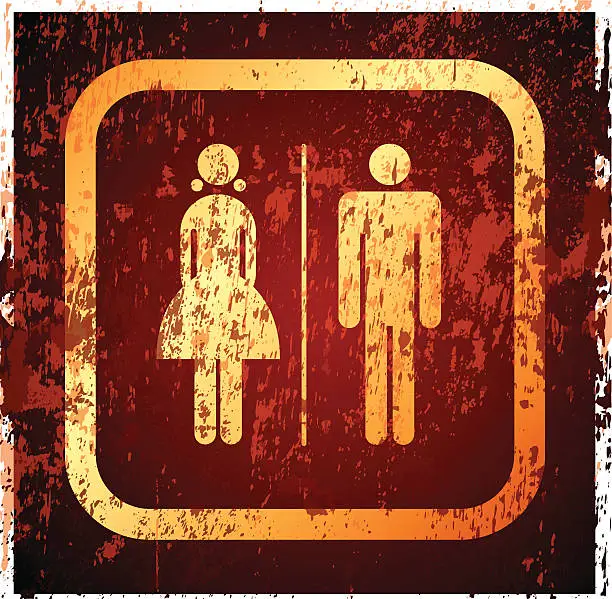 Vector illustration of Toilet sign
