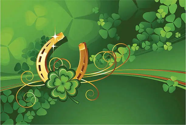Vector illustration of Background with a good clover