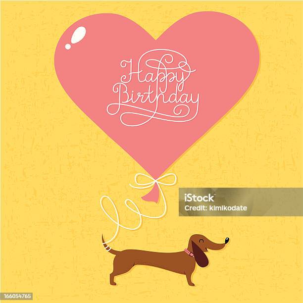 Vetores de Cartão De Feliz Aniversário e mais imagens de Cartão de Aniversário - Cartão de Aniversário, Cão, Aniversário