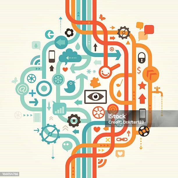 Social Media Nahtloses Design Stock Vektor Art und mehr Bilder von Abstrakt - Abstrakt, Ausrüstung und Geräte, Bildhintergrund