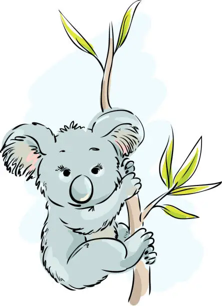 Vector illustration of Cute Koala