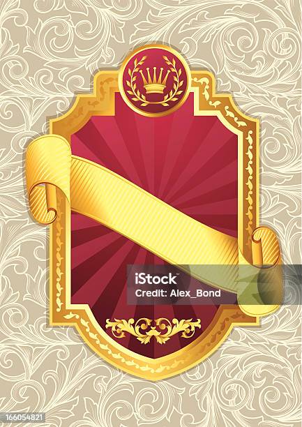 Golden Decorative Emblem Stock Illustration - Download Image Now - Abstract, Angle, Antique