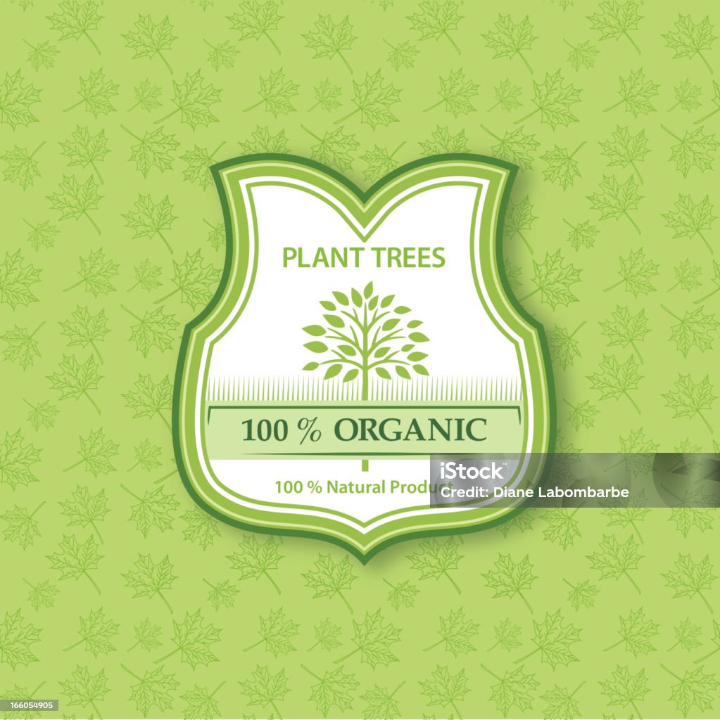 Tree Package Label Tree Environment Labels On Seamless Pattern Background Stock ...
