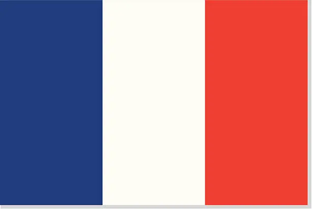 Vector illustration of french flag or france