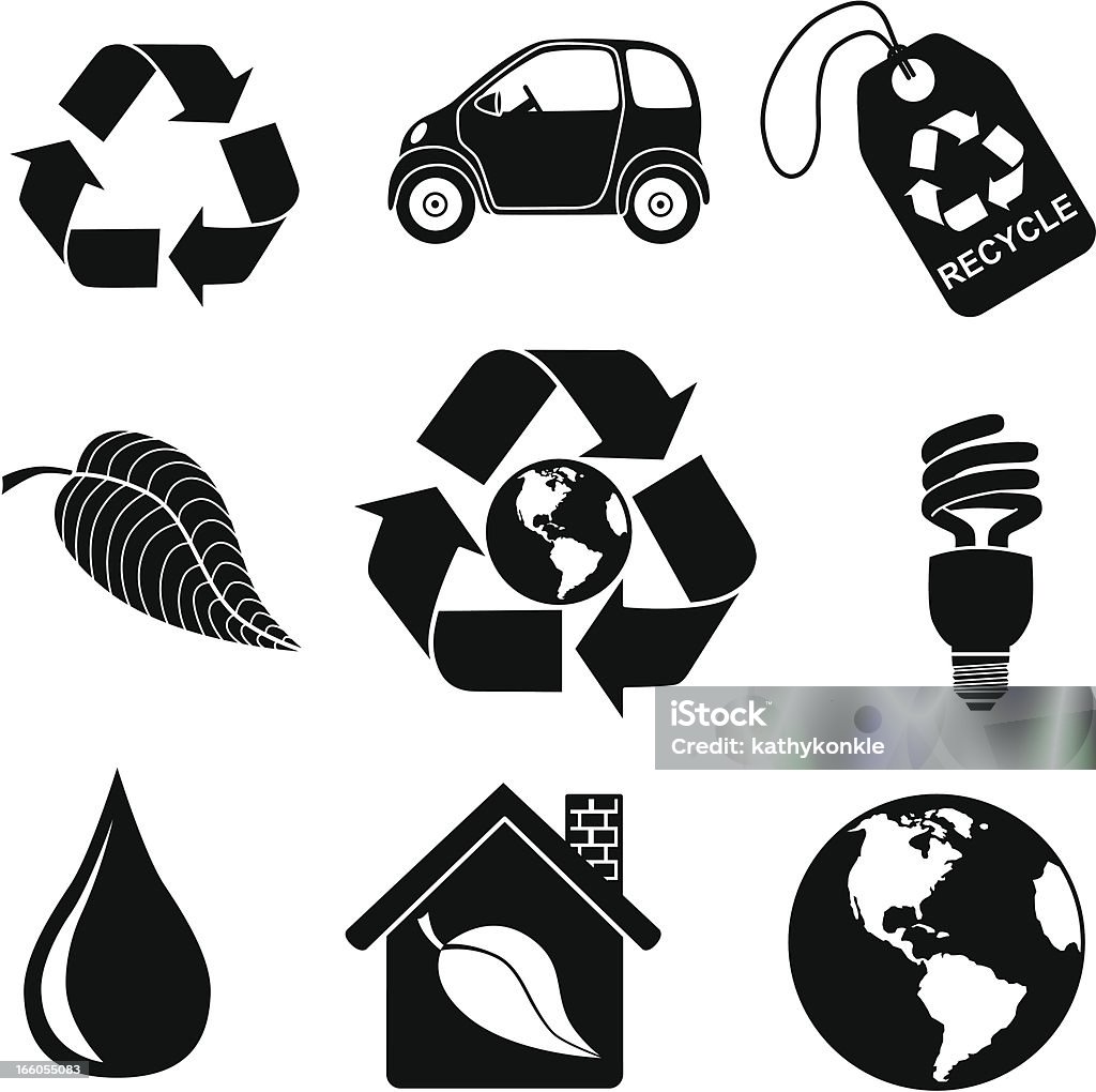 Icônes de protection de l'environnement - clipart vectoriel de Alimentation électrique libre de droits