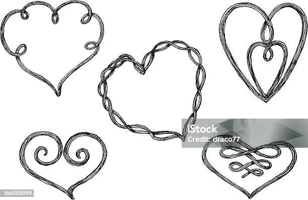 Croquis Cœur Nœuds Vecteurs libres de droits et plus d'images vectorielles de Noeud celtique - Noeud celtique, Abstrait, Amour
