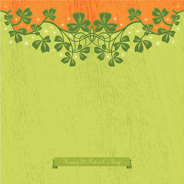 szczęśliwy st. patrick's day! - clover ribbon march northern ireland stock illustrations